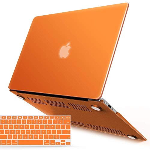 Product Cover IBENZER MacBook Air 13 Inch Case Old Version 2010-2017, Soft Touch Hard Case Shell Cover with Keyboard Cover for Apple MacBook Air 13 A1369 A1466 NO Touch ID, Orange,MMA13OR+1
