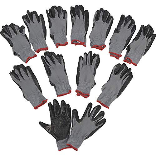 Product Cover Ironton Nitrile-Coated Work Gloves - 12 Pairs, Black, Large, Model Number 37130IR-L12