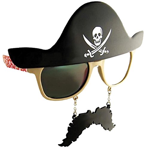 Product Cover Costume Sunglasses Pirate Sun-Staches Party Favors UV400