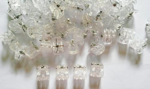 Product Cover 20 Pcs Transparent White Mini Hair Snap Claw Clip Size width 10 Mm