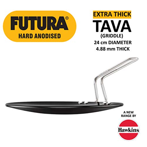 Product Cover Hawkins-Futura L-58 Hard Anodized Concave Griddle Tava, 9.5-Inch Diameter