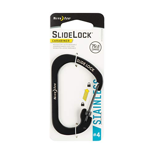 Product Cover Locking Carabiner Clip, Black, 2 in.