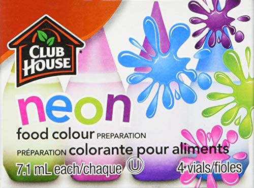 Product Cover Club House, Food Colour Preparation, Neon, 4 Count, 7.1ml, {Imported from Canada}