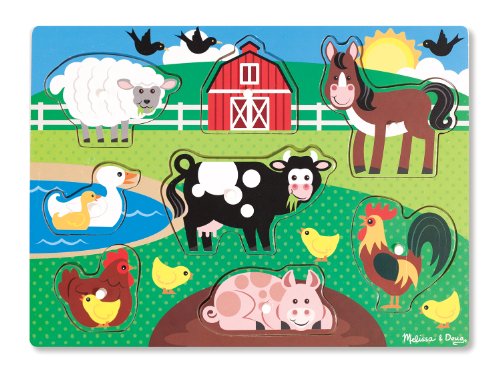 Product Cover Melissa & Doug Farm Wooden Peg Puzzle (8 pcs)