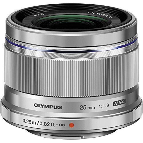 Product Cover Olympus M.Zuiko Digital 25mm F1.8 Lens, for Micro Four Thirds Cameras (Silver)