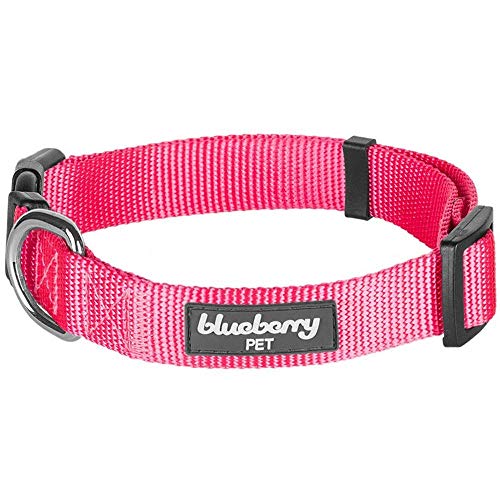 Product Cover Blueberry Pet 22 Colors Classic Dog Collar, French Pink, Small, Neck 12