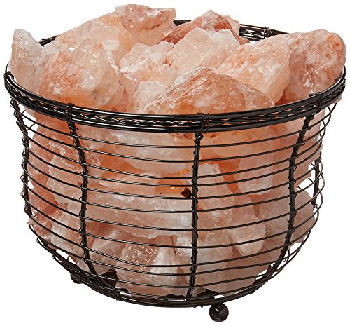 Product Cover Himalayan Glow Natural Tall round Basket Night Lamp with Salt Chunks