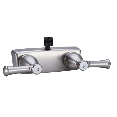 Product Cover Dura Faucet DF-SA100L-SN RV Shower Faucet Valve Diverter with Hot/Cold Handles (Brushed Satin Nickel)