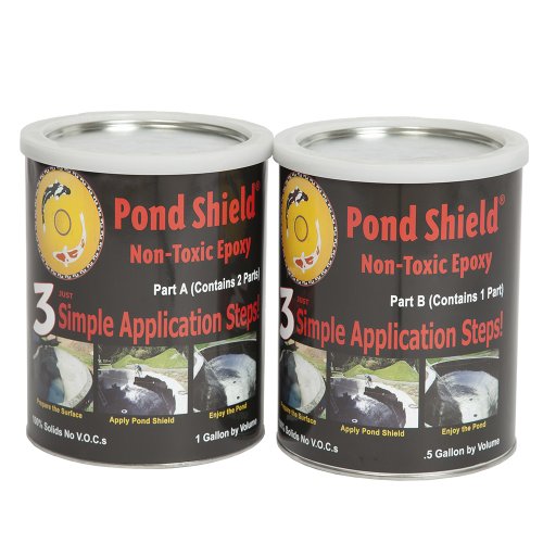 Product Cover Pond Armor SKU-CLEAR-GA Non-Toxic Pond Shield Epoxy Paint, 1.5-Gallon, Clear