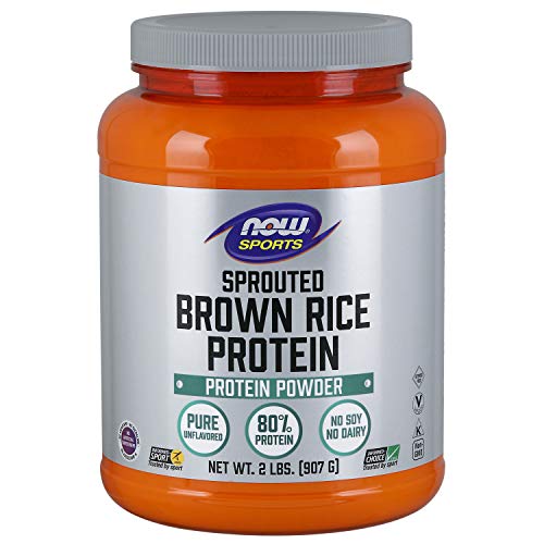 Product Cover NOW Sports Nutrition, Sprouted Brown Rice Protein Powder, Unflavored, 2-Pound