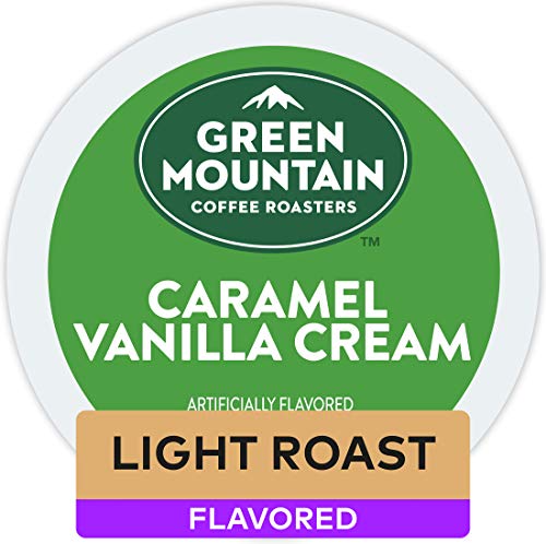 Product Cover Green Mountain Coffee Roasters Caramel Vanilla Cream Keurig Single-Serve K-Cup pods, Light Roast Coffee, 72 Count
