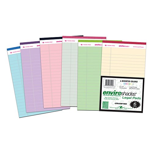 Product Cover Roaring Spring Enviroshades 5x8 Assorted Legal Pad 6/Pack