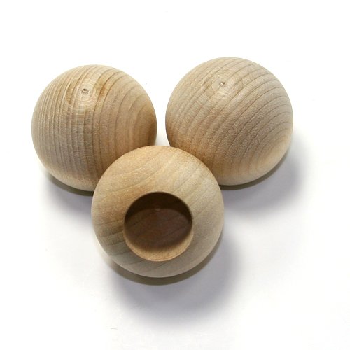 Product Cover Mylittlewoodshop Pkg of 12 - Dowel Cap - 1-1/4 in Diameter with 5/8 Hole Unfinished Wood (WW-DC1250-12)