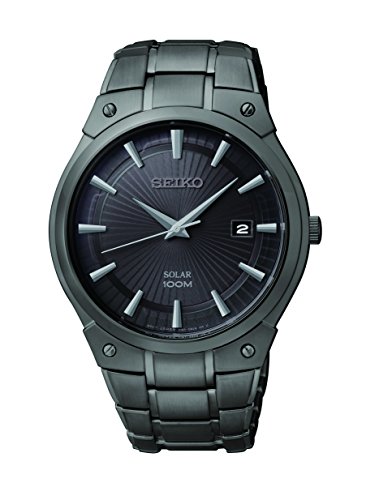 Product Cover Seiko Men's SNE325 Dress Solar Black Stainless Steel Watch