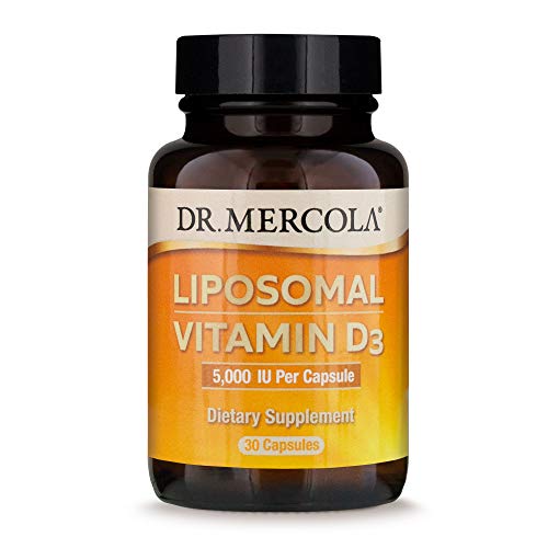 Product Cover Dr. Mercola, Liposomal Vitamin D3 Dietary Supplement, 5,000 IU, 30 Servings (30 Capsules), Supports Heart and Immune Health, Non GMO, Soy Free, Gluten Free