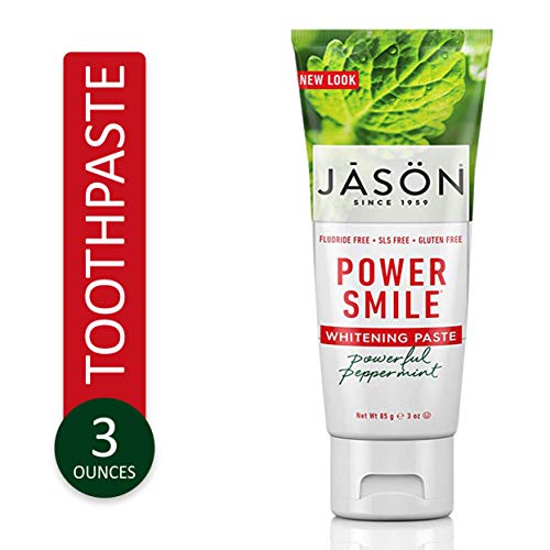 Product Cover JASON Powersmile Whitening Fluoride-Free Travel Size Toothpaste, 3 Ounce Tube