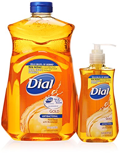 Product Cover Dial Gold Antibacterial Liquid Soap with Moisturizer, 7.5 ounce Pump Bottle and 52 ounce Refill