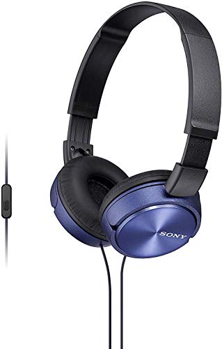 Product Cover Sony Foldable Headphones with Smartphone Mic and Control - Metallic Blue