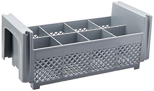 Product Cover Cambro 8FBNH434151 8-Compartment Flatware Rack, Gray, 1/2 Size