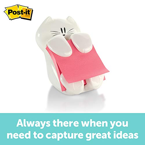 Product Cover Post-it Cat Figure Pop-up Note Dispenser, 3 inch x 3 inch, (CAT-330), Colors May Vary