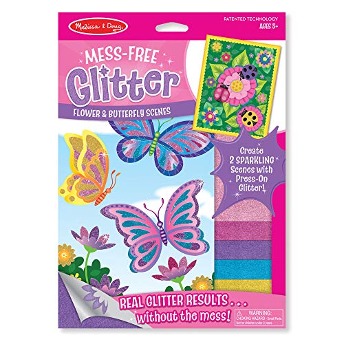 Product Cover Melissa & Doug Mess-Free Glitter Activity Kit - Flower and Butterfly Scenes