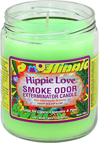 Product Cover Smoke Odor Exterminator 13oz Jar Candle, Hippie Love, 13 oz