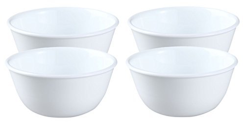 Product Cover Corelle Livingware 12-Ounce Soup/Dessert-cup, Winter Frost White (4 Bowls)