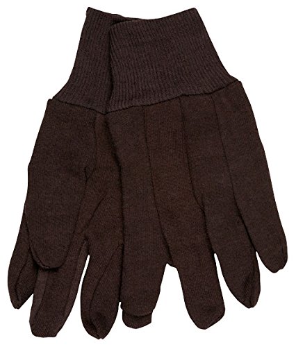 Product Cover Memphis 7100P Brown Jersey Work Gloves All Cotton, Size Large (12 Pair)
