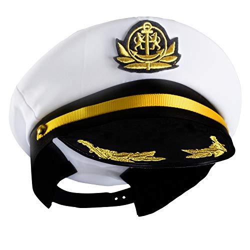 Product Cover Yacht Captain Hat - Sailor Cap, Skipper Hat, Navy Marine Hat - Costume Accessories by Funny Party Hats