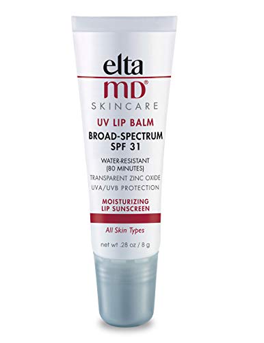Product Cover EltaMD UV Lip Balm Sunscreen Broad-Spectrum SPF 31, Water-Resistant, Dermatologist-Recommended Mineral-Based Zinc Oxide Formula, 0.28 oz