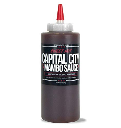 Product Cover Capital City Sweet Hot Mambo Sauce - A Washington DC Wing Sauce (12 oz); Perfect for wings, chicken, pork, beef, and seafood