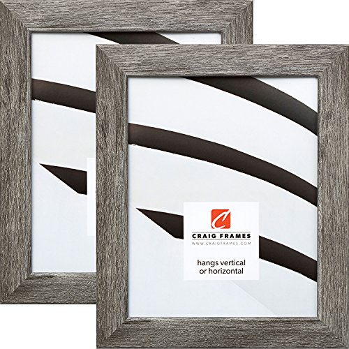 Product Cover Craig Frames 26030 8 x 12 Inch Picture Frame, Gray Barnwood, Set of 2