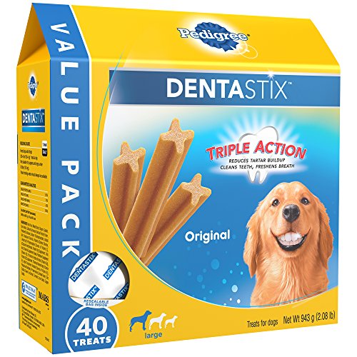 Product Cover PEDIGREE DENTASTIX Large Dental Dog Treats Original, 2.08 lb. Value Pack (40 Treats)