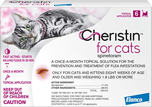 Product Cover Cheristin for Cats Topical Flea Treatment - Effective Through 6 Weeks, 6 Doses