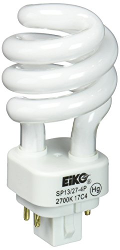 Product Cover EiKO SP13/27-4P Compact Fluorescent Light Bulb (6-Pack), 13 Watts, G24q-1 Base, T-4 Bulb, 3.74