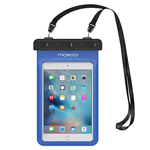 Product Cover MoKo Universal Waterproof Case, Dry Bag Pouch for iPad Mini 2019/4/3/2, Samsung Tab 5/4/3, Galaxy Note 8, Tab S2/Tab E/Tab A 8.0, LG G Pad III 8.0, Google Nexus 7(FHD) & More Up to 8.3