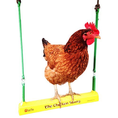 Product Cover Fowl Play Products, The Chicken Swing, Chicken Toy ,13100, Country Corn, 1 , Yellow Green & Brown