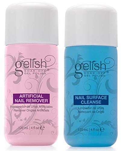 Product Cover NEW Gelish Soak Off Gel Nail Polish Remover & Cleanser Bottles 120mL (4 fl oz)