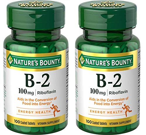 Product Cover Nature's Bounty Vitamin B-2 100 mg, 100 Coated Tablets (Pack of 2)