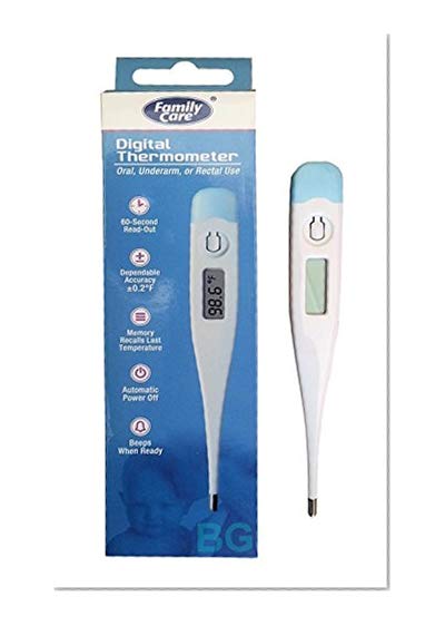Product Cover Family Care Oral, Underarm or Rectal Digital Thermometer