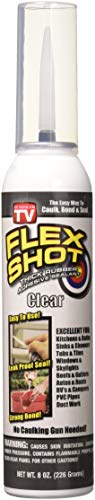 Product Cover Flex Shot Rubber Adhesive Sealant Caulk, 8-oz, Clear (2 Pack)