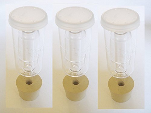 Product Cover 3ct. - 3 Piece Airlock with #6.5 Stopper - Set of 3 (Cylinder Airlock)