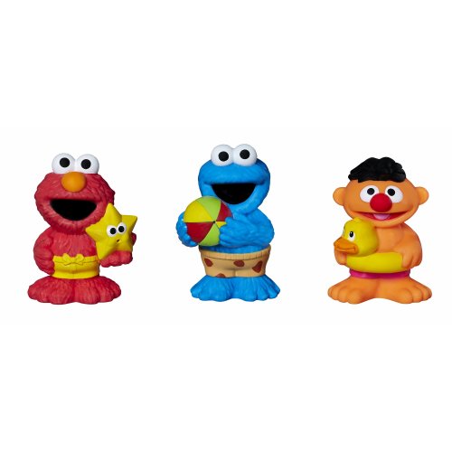 Product Cover Sesame Street Bath Squirters, Bath Toys featuring Elmo, Cookie Monster and Ernie, Ages 12 Months - 4 Years Assortment (Amazon Exclusive)