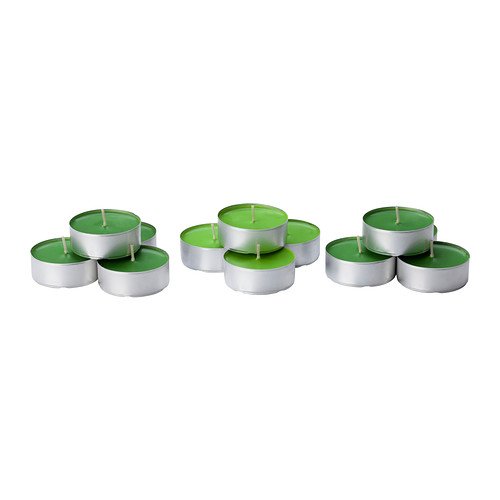 Product Cover Ikea's SINNLIG Scented tealight candle, Crisp apple, green-(30 Pack)