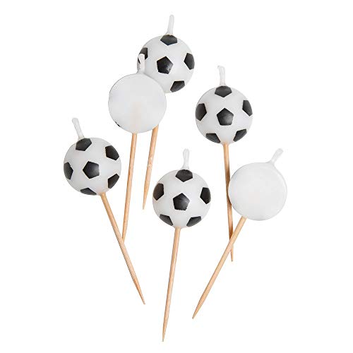 Product Cover Soccer Ball Birthday Candles, 6ct