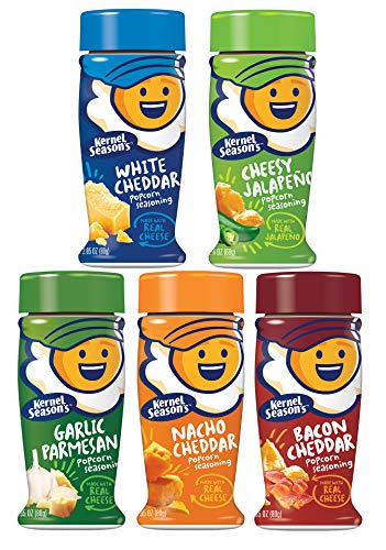 Product Cover Kernel Seasons Popcorn Seasoning Kit CHEESE LOVERS Complete Set (Variety Pack of 5 Different Cheesy Flavors)