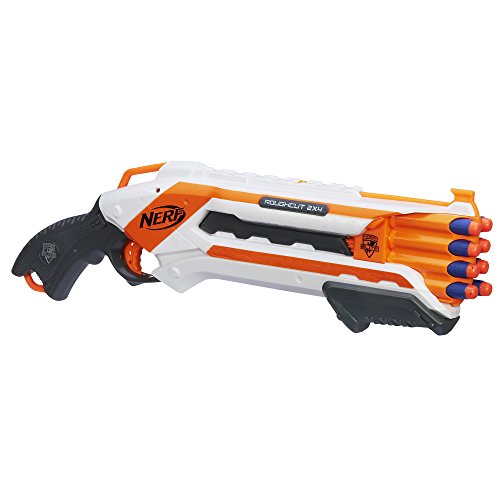 Product Cover NERF Gun N-Strike Rough Cut 2x4 Blaster - Beat Your Nerf Rival with Awesome Nerf Guns - Great Kids Toys - Includes 8 Elite Nerf Darts - Shoots 75 Feet