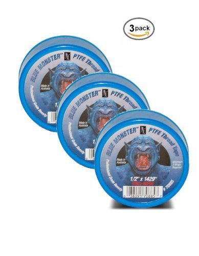 Product Cover Milrose 70885 Blue Monster 1/2 Inch x 1429 Inch Blue Teflon Tape (3 Pack)