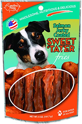 Product Cover Carolina Prime Pet 45011 Salmon Coated Sweet Tater Fries Treat For Dogs ( 1 Pouch), One Size