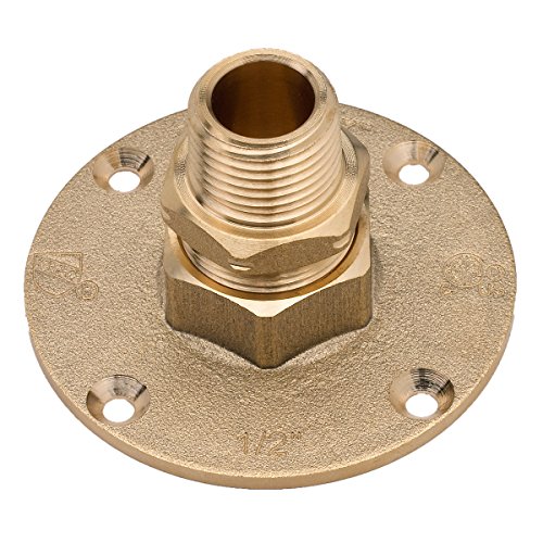 Product Cover HomeFlex 11-464-005 1/2-Inch Brass Corrugated Stainless Steel Tubing  x MIPT Termination Flange
